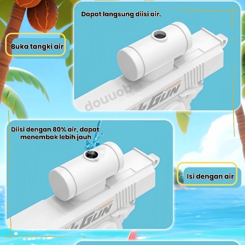 Lakuku - Mainan Pistol Air Prank Gun Anak tembak 2 arah