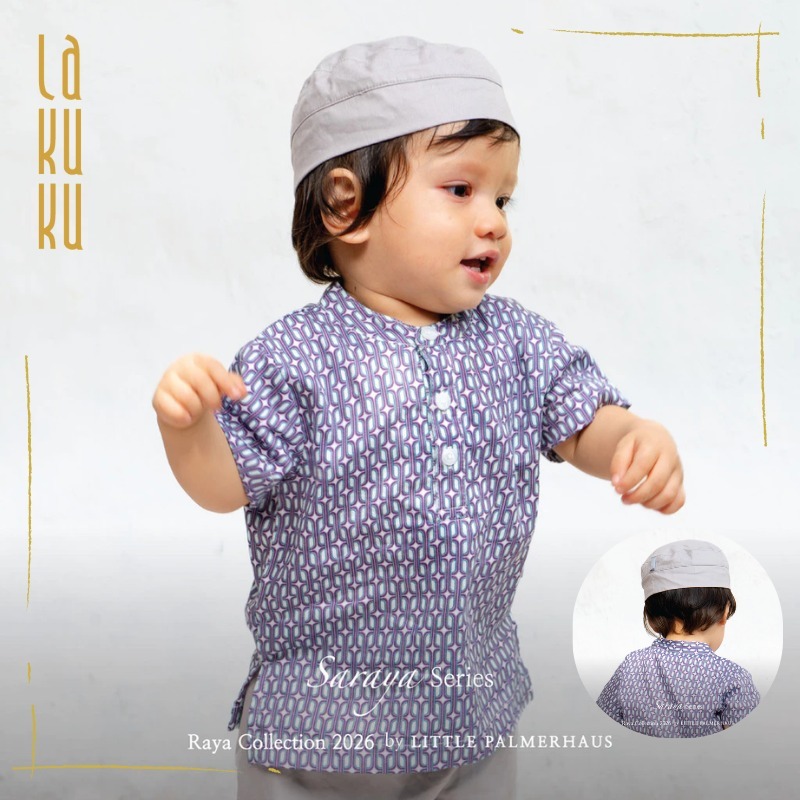 Lakuku - Palmerhaus Saraya dan Rihla Boy Girl Setelan Baju Koko Peci Gamis Lebaran Anak Laki Perempuan