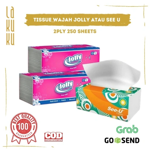 Lakuku - Tissue Wajah Jolly atau See U 2ply 250 sheets