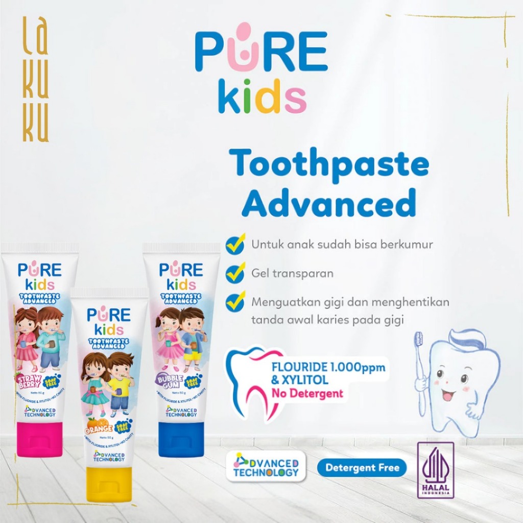 Lakuku - Pure Kids Odol Pasta Gigi Bayi Balita Anak Toothpaste