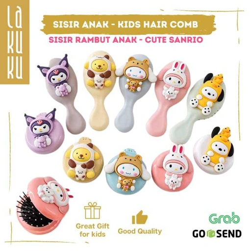 Image of Lakuku - Sisir Anak Lucu Boneka Sanrio Kuromi Cinnamorol Hello Kitty