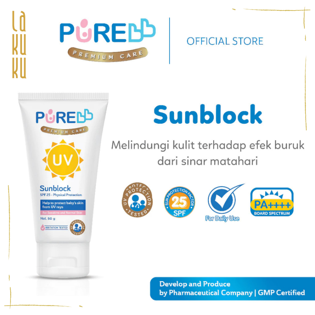 Lakuku - Purebb pure kids Diaper Cream, Sunblock, Soothing Cream dan Rush Cream untuk bayi dan anak