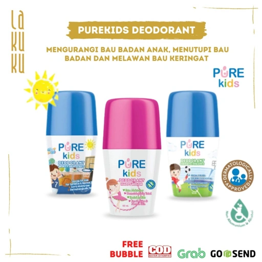 Image of Lakuku - Pure Kids Deo Deodorant 50ml Melawan Bau Ketiak Anak