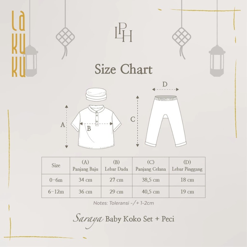 Lakuku - Palmerhaus Saraya dan Rihla Boy Girl Setelan Baju Koko Peci Gamis Lebaran Anak Laki Perempuan
