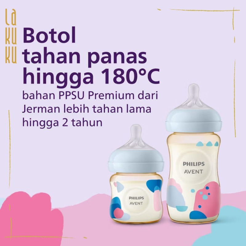Lakuku - Avent Philips Botol Susu Natural Response Premium PP dan PPSU