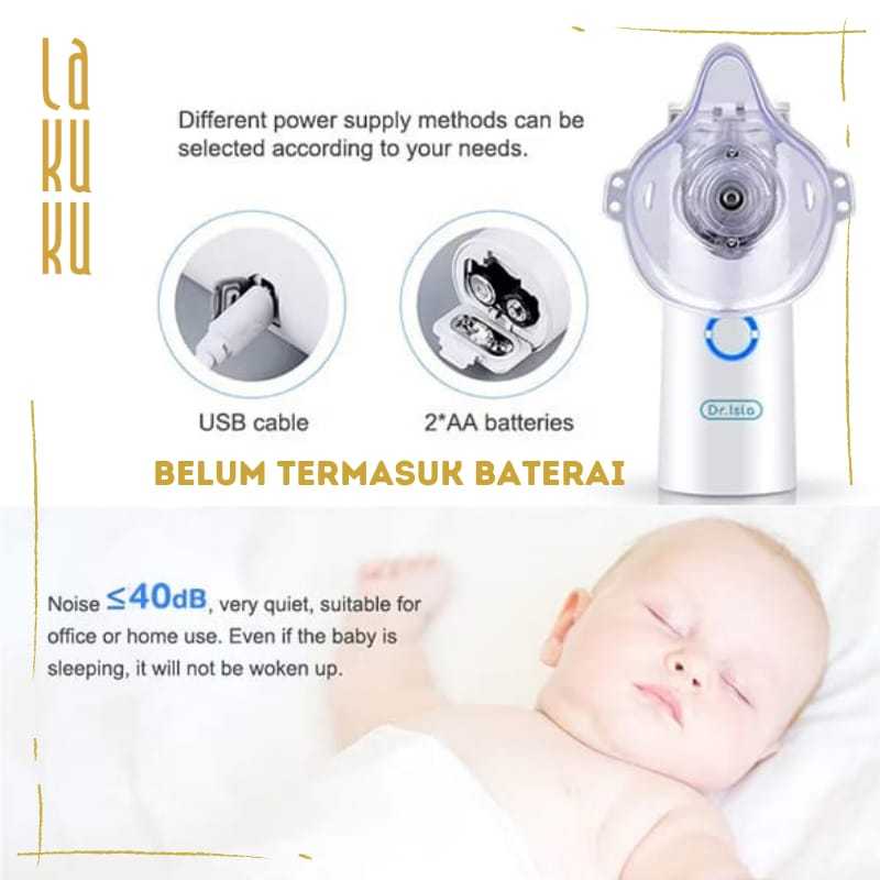 Lakuku - Dr.Isla Nebulizer Portable Alat Uap Nebu Pernapasan N6+ N9 N10