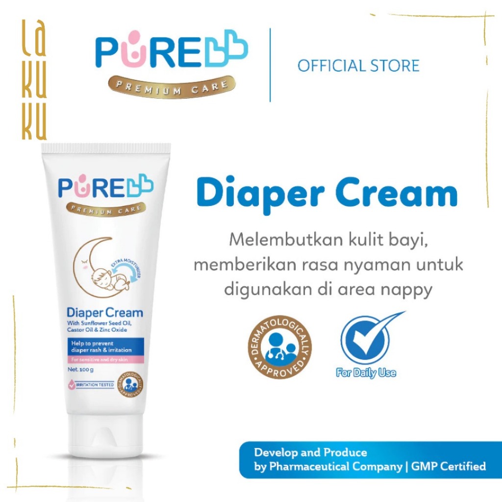 Lakuku - Purebb pure kids Diaper Cream, Sunblock, Soothing Cream dan Rush Cream untuk bayi dan anak
