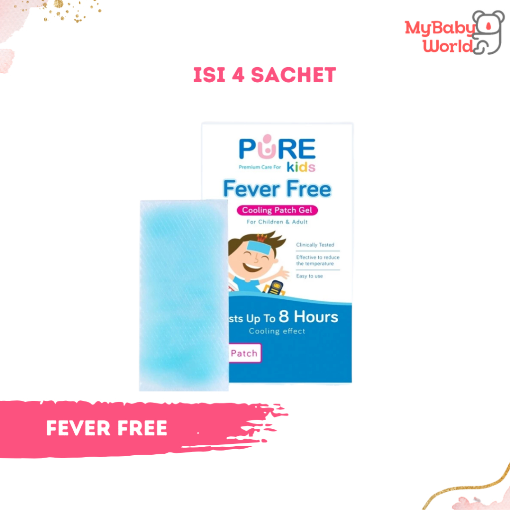 MBW - Pure Kids Fever Free Plester Demam tempel dahi Bayi hingga dewasa