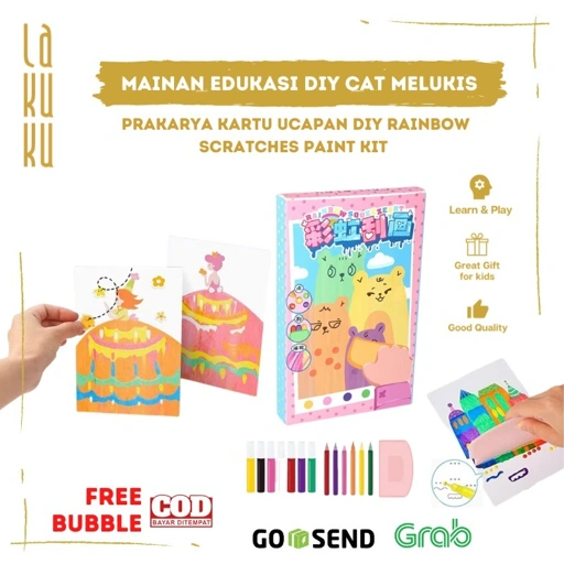 Image of Lakuku - Kreativitas Lukis Goresan Anak Mainan Edukasi DIY Cat Melukis Prakarya Kartu Ucapan