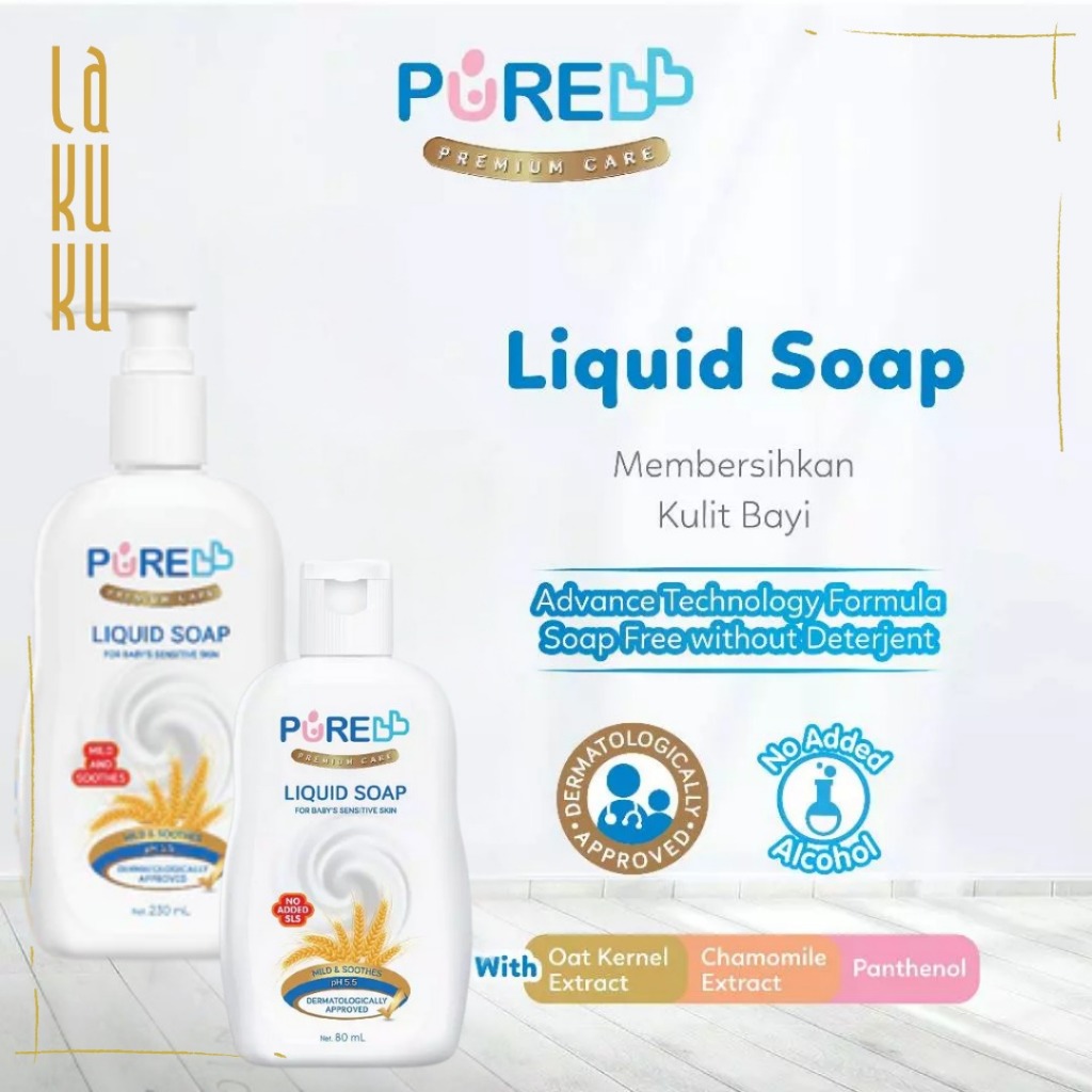 Lakuku - PUREBB pure kids Liquid soap Wash Sabun Mandi Bayi dan Anak