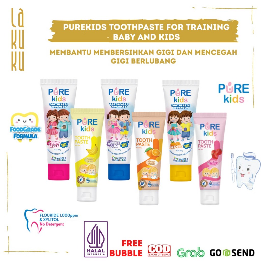 Lakuku - Pure Kids Odol Pasta Gigi Bayi Balita Anak Toothpaste