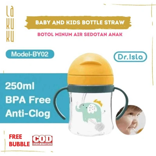 Image of Lakuku - Dr. Isla Botol Air Minum Sedotan Bayi Anak Katup Gagang
