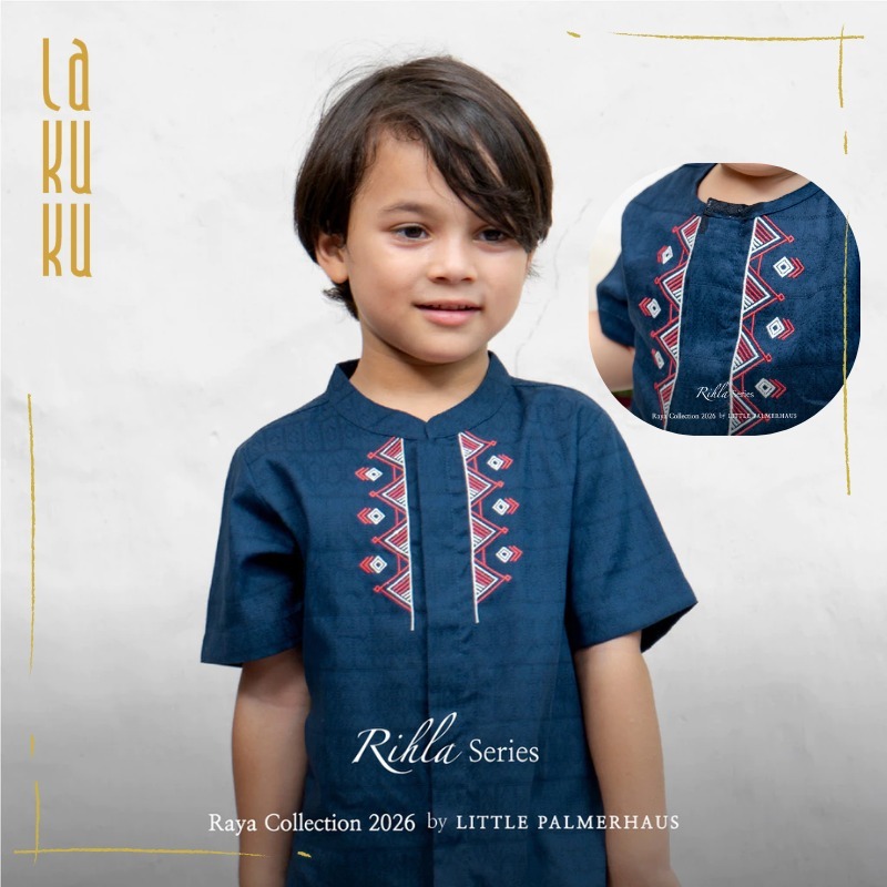Lakuku - Palmerhaus Saraya dan Rihla Boy Girl Setelan Baju Koko Peci Gamis Lebaran Anak Laki Perempuan