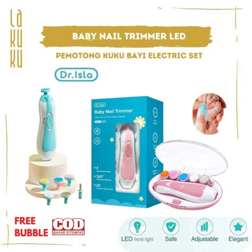 Image of Lakuku - Dr. Isla Baby Nail Clipper BYM03 Pengasah Kuku bayi Led lights mini 6 heads