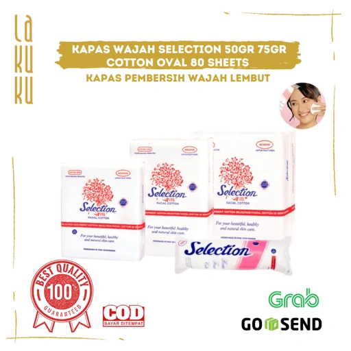 Lakuku - Kapas Wajah Selection 50gr 75gr Cotton Oval 80s