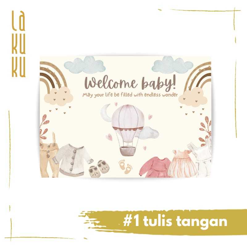 Kemasan Plastik Polymailer Bungkus Kado + Kartu Ucapan cantik khusus produk LAKUKU
