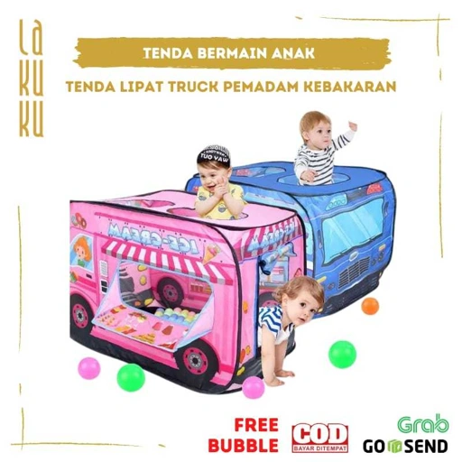 Image of Lakuku - Mainan Tenda Anak Bentuk Kendaraan Mobil Bus Lipat Pasang