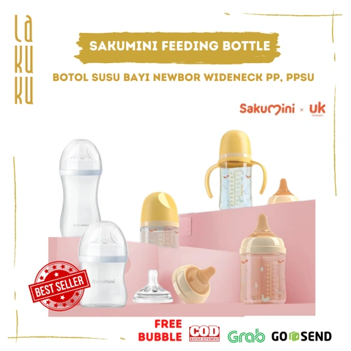 Image of LAKUKU - Sakumini Baby Natural Milk Feeding Bottle Botol Susu Bayi Newborn PP dan PPSU