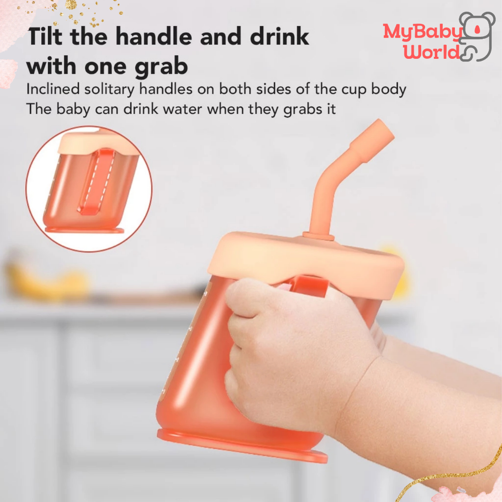 Lakuku - Sakumini Curve Straw Cup Training Gelas Sedotan