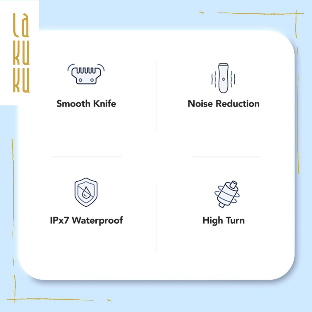 Lakuku - Sakumini Hair Clipper Elektrik Alat Cukur Potong Rambut Bayi Anak Charge Led Display