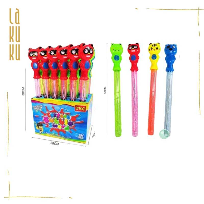 Lakuku - Mainan Tongkat Bubble Gelembung Stick 35cm Motif Random