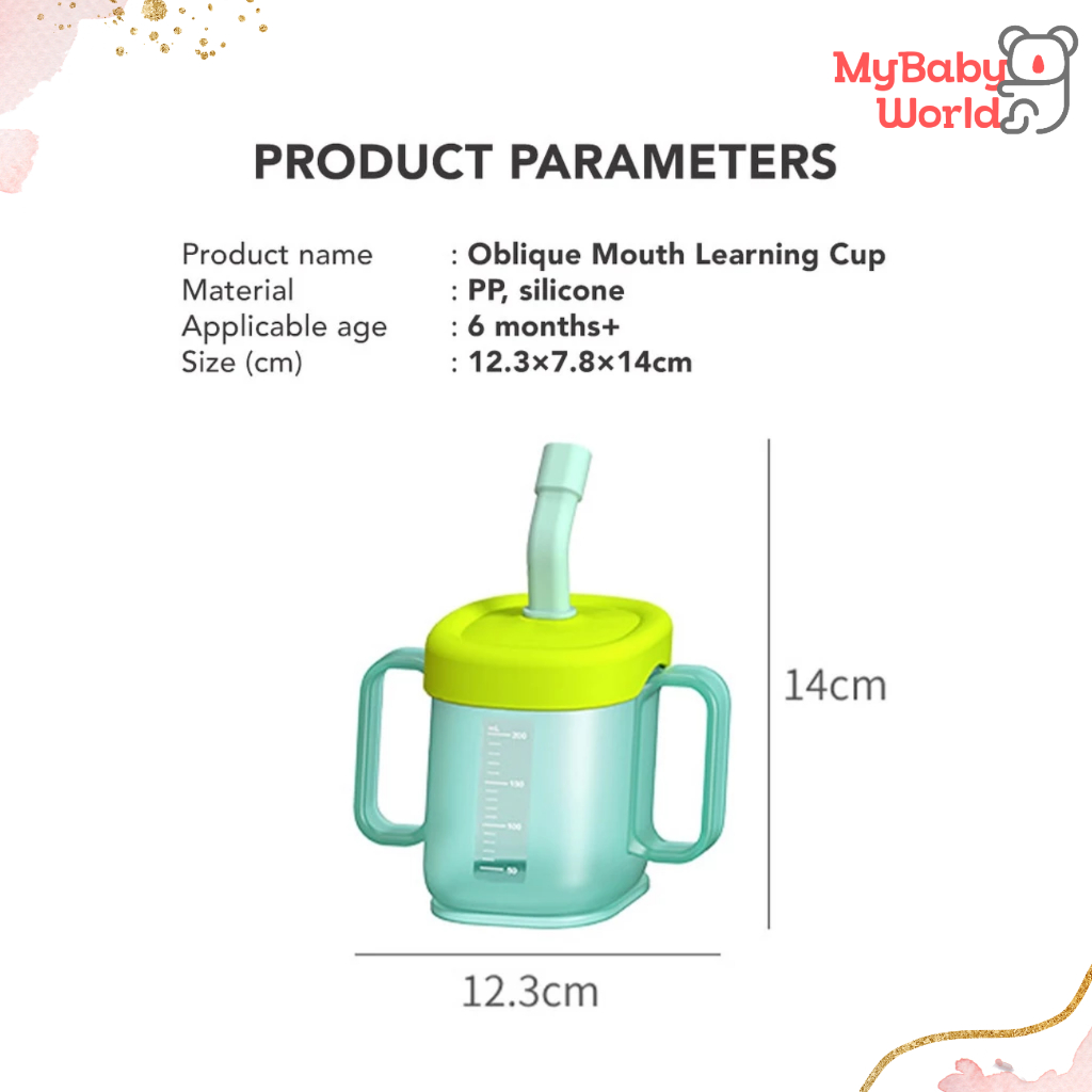 Lakuku - Sakumini Curve Straw Cup Training Gelas Sedotan
