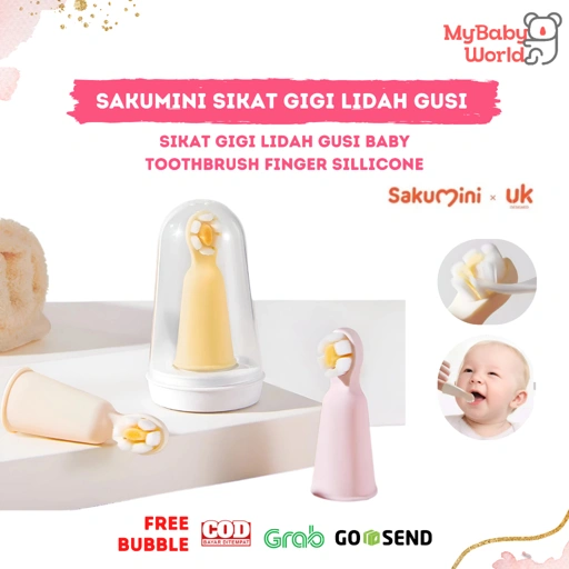 Image of MBW - Sakumini Sikat Gigi Lidah Gusi Baby pakai Jari bahan Silikon Toothbrush Finger