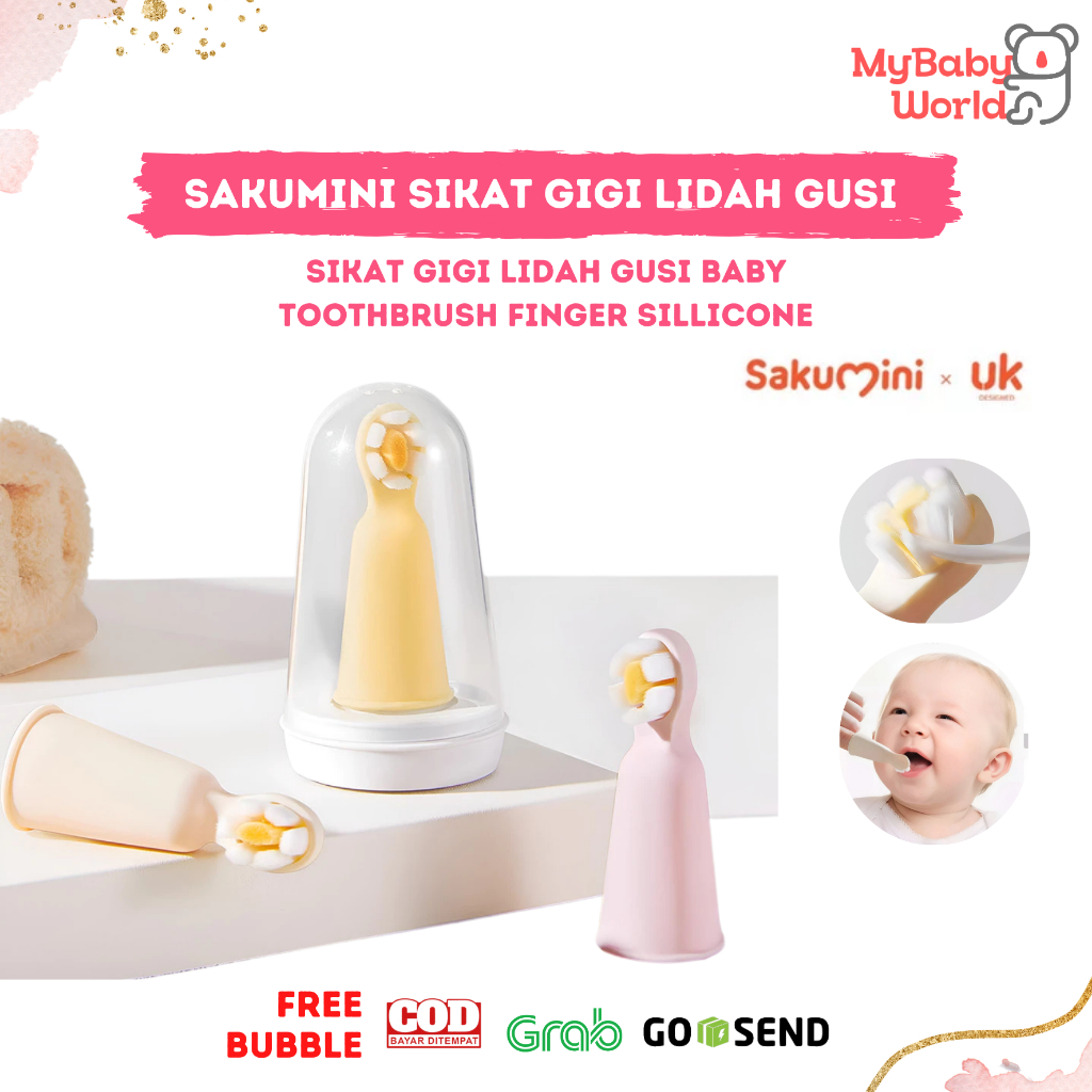 MBW - Sakumini Sikat Gigi Lidah Gusi Baby pakai Jari bahan Silikon Toothbrush Finger