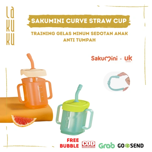 Image of Lakuku - Sakumini Curve Straw Cup Training Gelas Sedotan