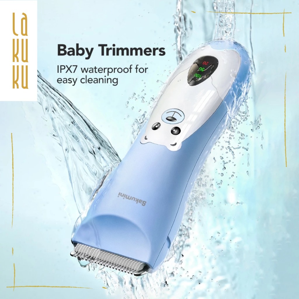 Lakuku - Sakumini Hair Clipper Elektrik Alat Cukur Potong Rambut Bayi Anak Charge Led Display