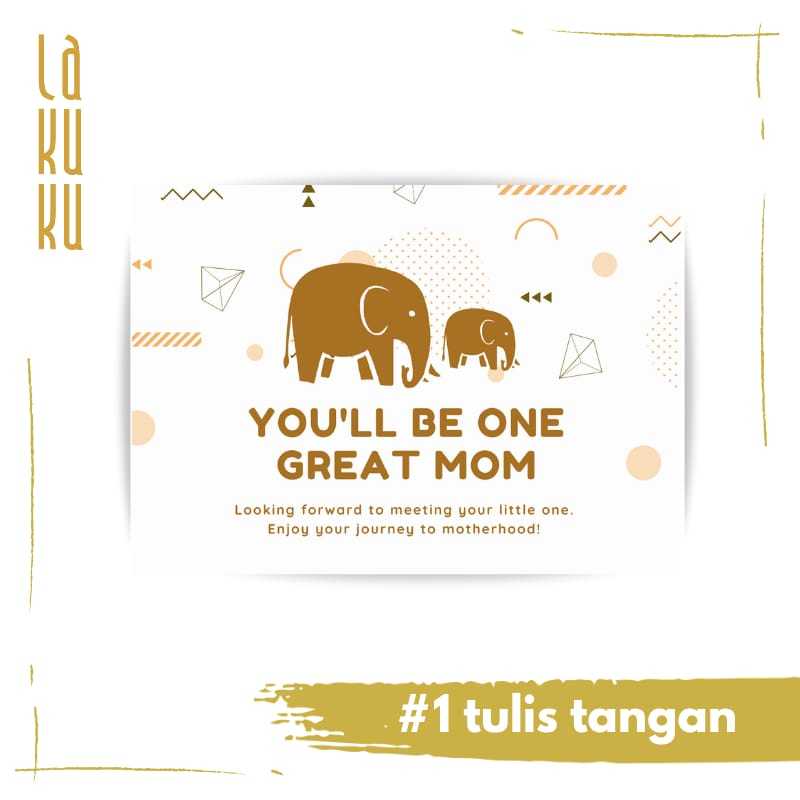 Kemasan Plastik Polymailer Bungkus Kado + Kartu Ucapan cantik khusus produk LAKUKU