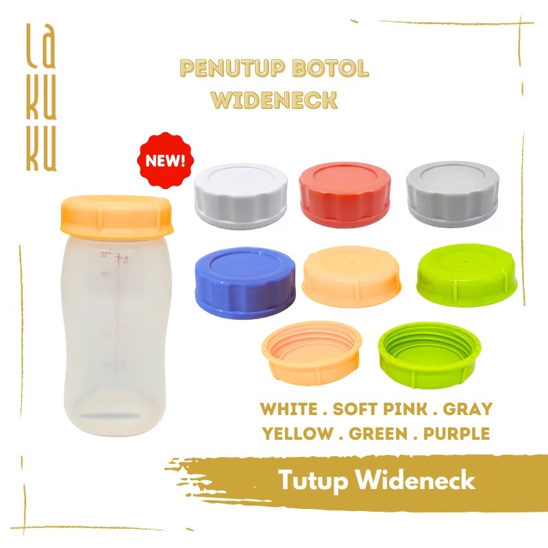 Lakuku - Screw Cap Nipple Cover Ring dan Penutup botol susu Wideneck PP 160ml 240ml