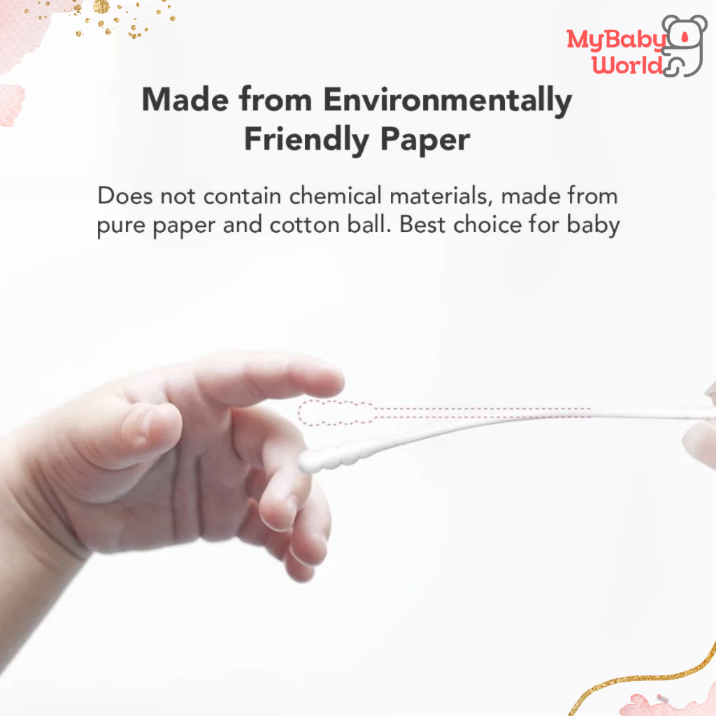 Lakuku - Sakumini Cotton Bud 2in1 Korek Kuping 2 sisi isi 200pcs