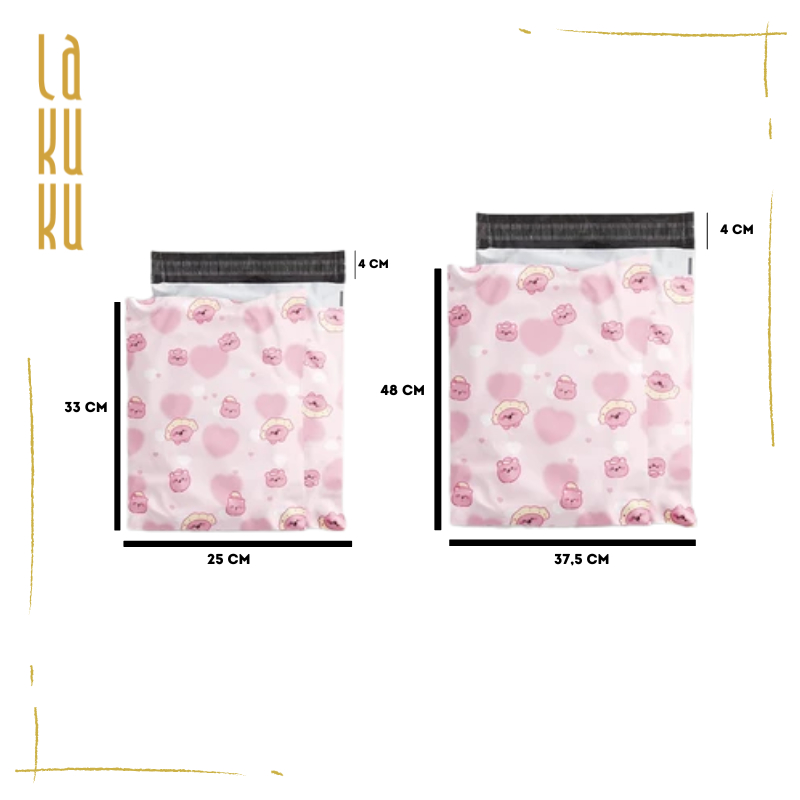 Kemasan Plastik Polymailer Bungkus Kado + Kartu Ucapan cantik khusus produk LAKUKU