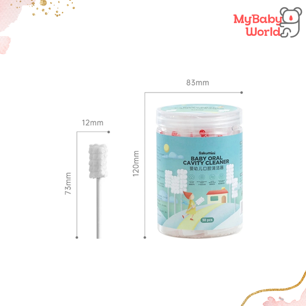 Lakuku - Sakumini Oral Cleaner Pembersih Lidah Gigi Mulut Bayi Gauze Stick dan finger wipes