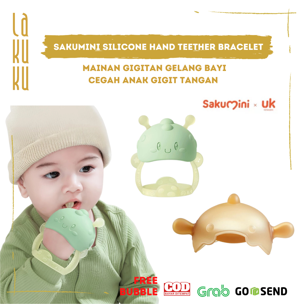 Lakuku - Sakumini Teether Silikon Hand Bracelet Mainan Gigitan Anak