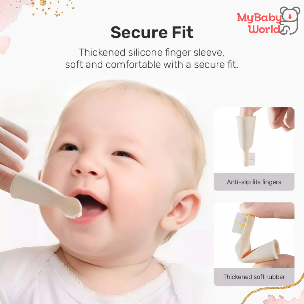 Lakuku - Sakumini Sikat Gigi Lidah Gusi Baby pakai Jari bahan Silikon Toothbrush Finger