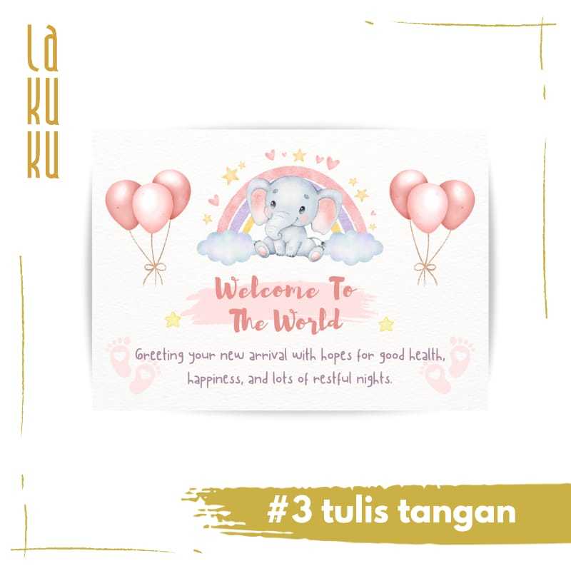 Kemasan Plastik Polymailer Bungkus Kado + Kartu Ucapan cantik khusus produk LAKUKU