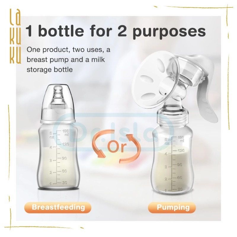 Lakuku - Dr. Isla Manual Breast Pump Pompa Asi 1 botol