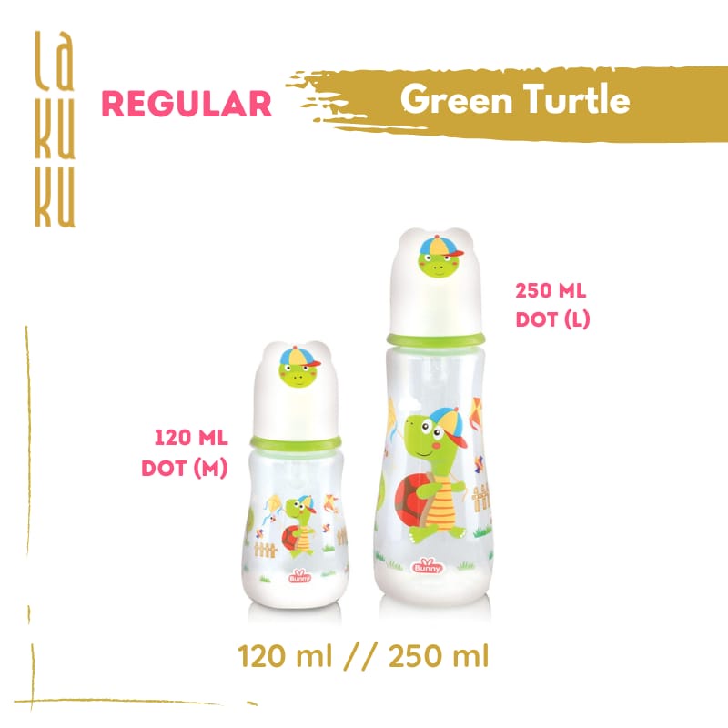 Lakuku - Lusty Bunny Botol Dot Susu Slim Neck Animal Handle Head 125ml 250ml