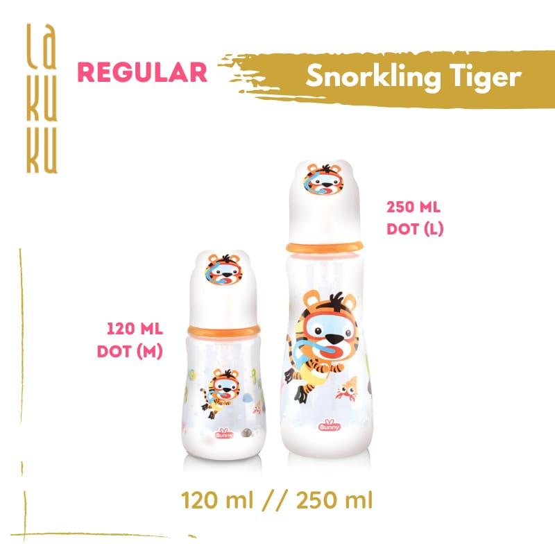 Lakuku - Lusty Bunny Botol Dot Susu Slim Neck Animal Handle Head 125ml 250ml