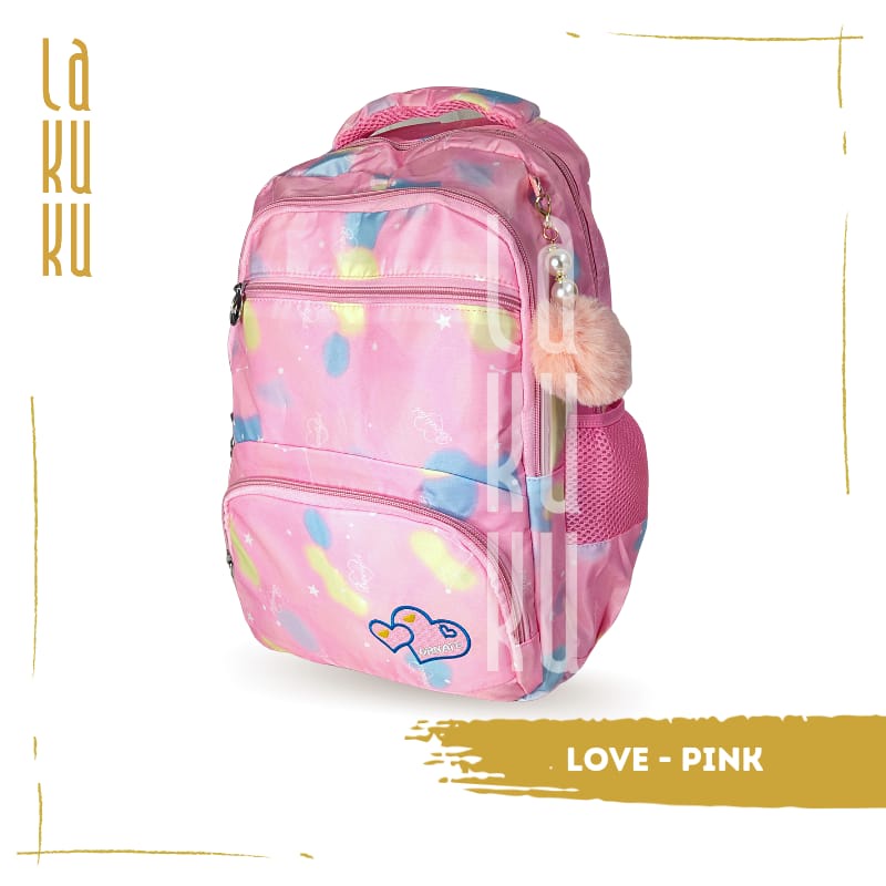 Lakuku - Tas Ransel Anak Sekolah SD SMP School Bag Ombre Lol Love Cantik