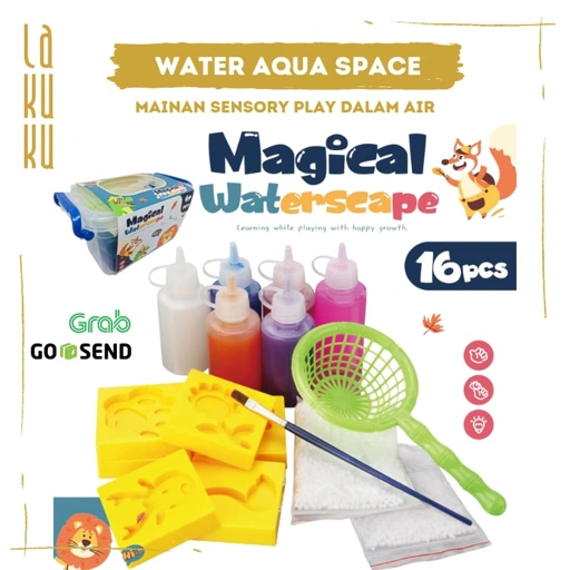 Image of Lakuku - Magical Waterscape Water Aqua Space Mainan Cetakan dalam Air isi 16 pc