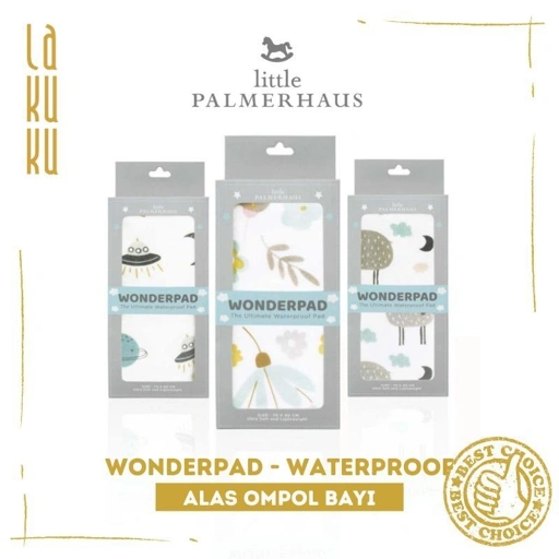 Image of Perlak Alas Ompol Bayi 70x90 cm- Wonderpad Waterproof Little Palmerhaus anti-slip backing Soft Touch
