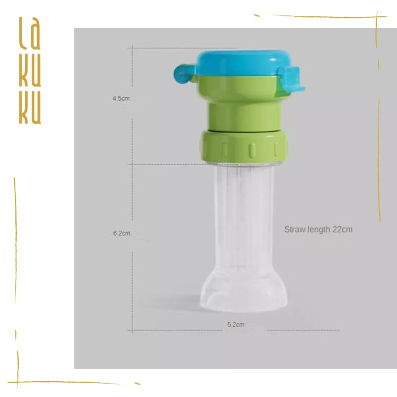 Lakuku - Sedotan Portable Travelling untuk anak minum dari botol kemasan universal