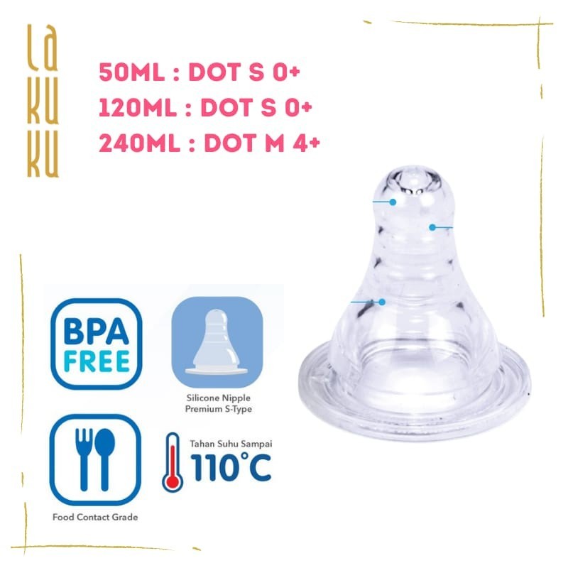 Lakuku - Botol Pigeon Standard Slim Neck 240ml + 120ml Paket Hemat 2 in 1 Dot Newborn Original