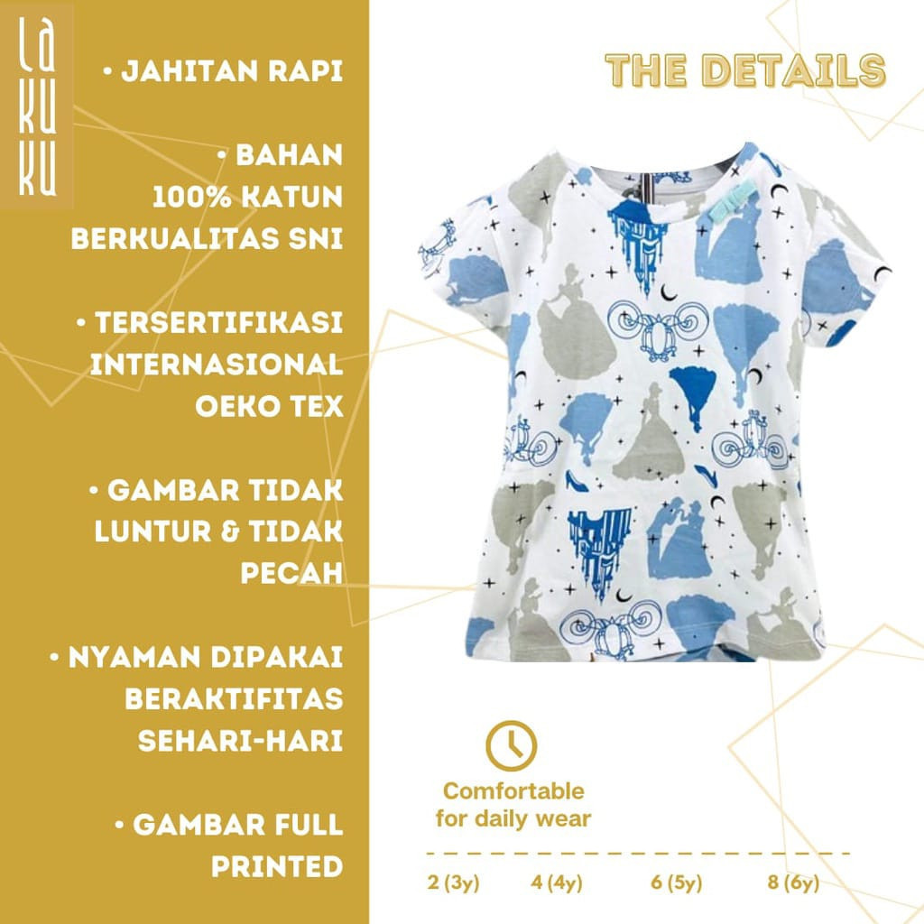 Lakuku - Printed Tee Top LK Cozy is Good Atasan Baju Kaos Anak Perempuan Cotton Katun versi 2