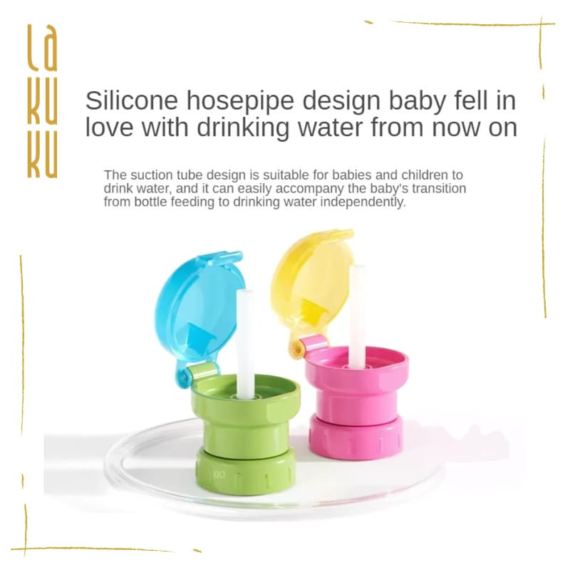 Lakuku - Sedotan Portable Travelling untuk anak minum dari botol kemasan universal