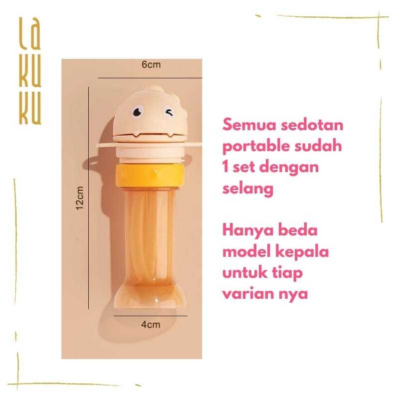 Lakuku - Sedotan Portable Travelling untuk anak minum dari botol kemasan universal