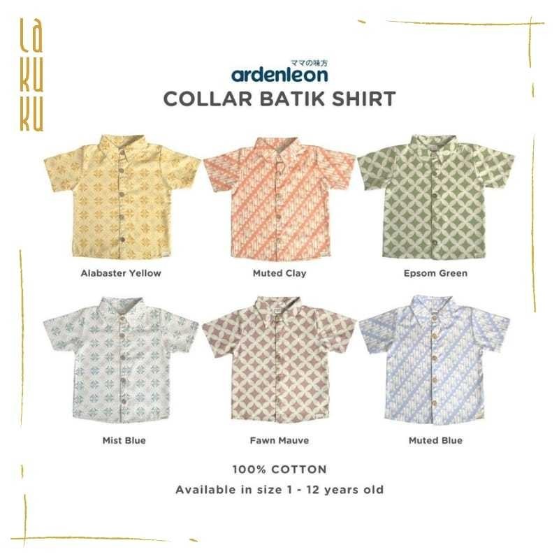 Lakuku - Ardenleon Collar Batik Shirt Atasan Kemeja Baju Batik Anak
